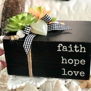 New! Black Book Stack “Faith Hope Love”